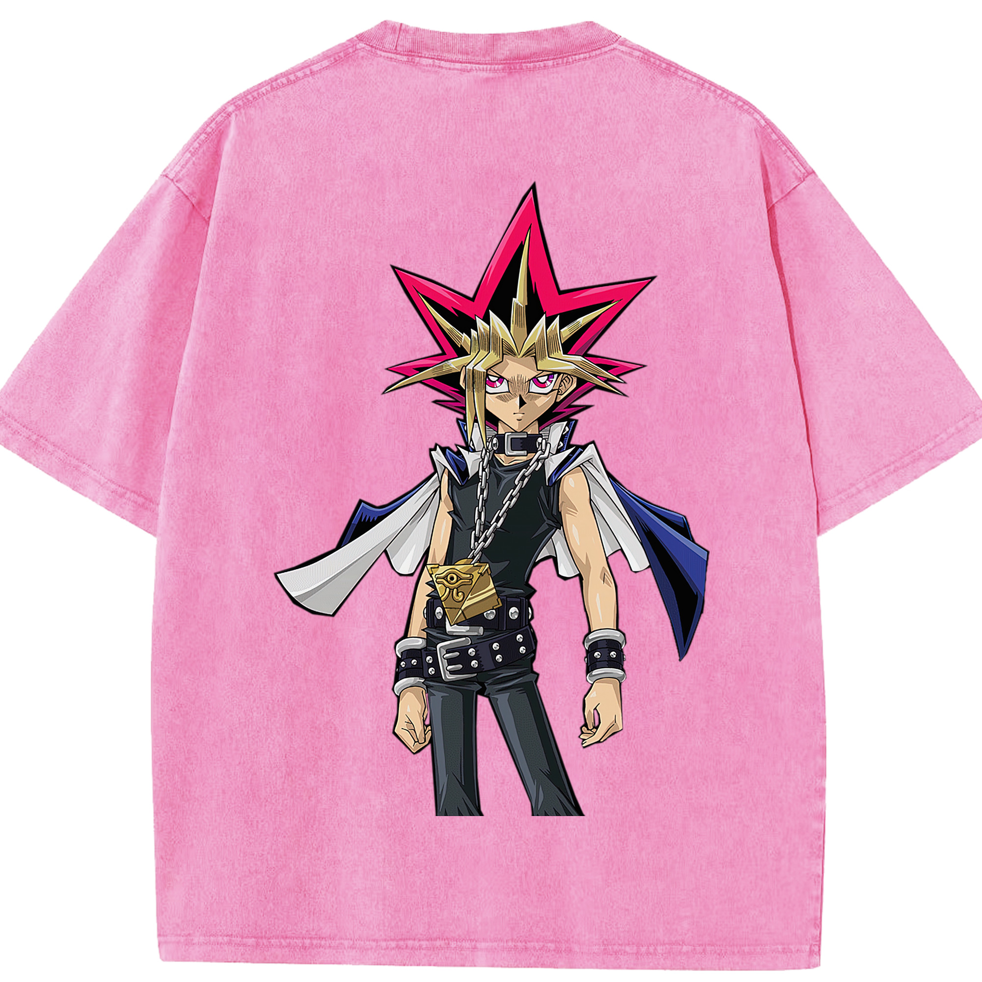 （画像用） 遊☆戯☆王 Yu-Gi-Oh! 綿100% ヴィンテージ風 半袖Tシャツ（背面プリント）